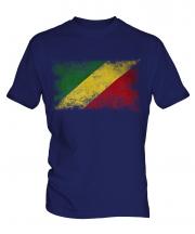 Congo Distressed Flag Mens T-Shirt
