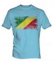 Congo Distressed Flag Mens T-Shirt