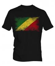 Congo Distressed Flag Mens T-Shirt