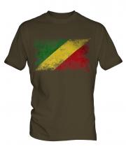 Congo Distressed Flag Mens T-Shirt