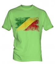 Congo Distressed Flag Mens T-Shirt
