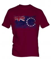 Cook Islands Distressed Flag Mens T-Shirt
