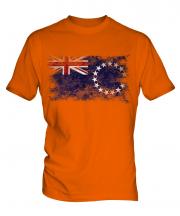 Cook Islands Distressed Flag Mens T-Shirt