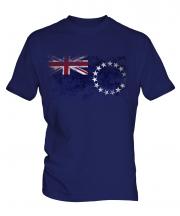 Cook Islands Distressed Flag Mens T-Shirt