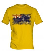 Cook Islands Distressed Flag Mens T-Shirt