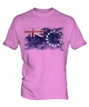 Cook Islands Distressed Flag Mens T-Shirt