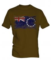 Cook Islands Distressed Flag Mens T-Shirt