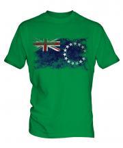 Cook Islands Distressed Flag Mens T-Shirt