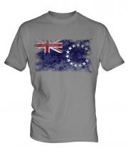 Cook Islands Distressed Flag Mens T-Shirt