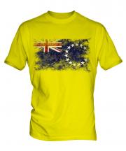 Cook Islands Distressed Flag Mens T-Shirt