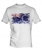 Cook Islands Distressed Flag Mens T-Shirt