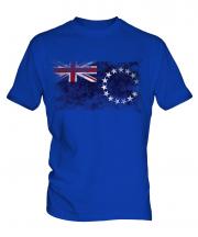 Cook Islands Distressed Flag Mens T-Shirt