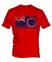 Cook Islands Distressed Flag Mens T-Shirt
