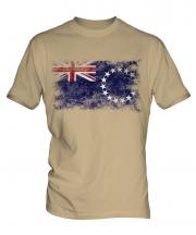 Cook Islands Distressed Flag Mens T-Shirt