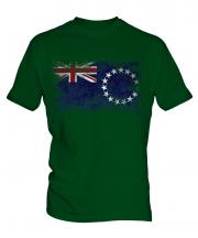 Cook Islands Distressed Flag Mens T-Shirt