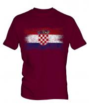Croatia Distressed Flag Mens T-Shirt