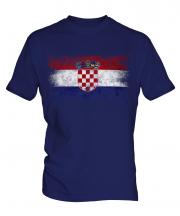 Croatia Distressed Flag Mens T-Shirt