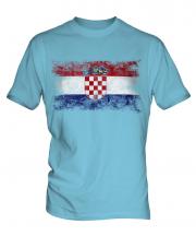 Croatia Distressed Flag Mens T-Shirt