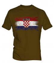 Croatia Distressed Flag Mens T-Shirt