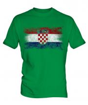 Croatia Distressed Flag Mens T-Shirt