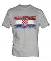 Croatia Distressed Flag Mens T-Shirt