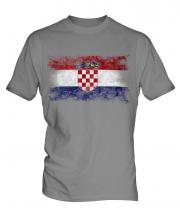 Croatia Distressed Flag Mens T-Shirt