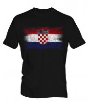 Croatia Distressed Flag Mens T-Shirt