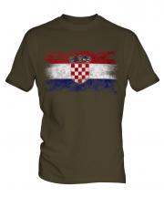 Croatia Distressed Flag Mens T-Shirt
