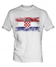 Croatia Distressed Flag Mens T-Shirt