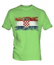 Croatia Distressed Flag Mens T-Shirt