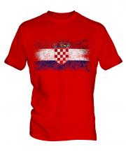 Croatia Distressed Flag Mens T-Shirt