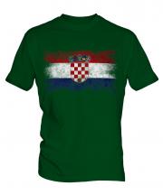 Croatia Distressed Flag Mens T-Shirt