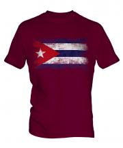Cuba Distressed Flag Mens T-Shirt