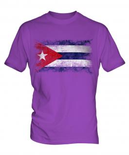 Cuba Distressed Flag Mens T-Shirt