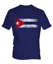 Cuba Distressed Flag Mens T-Shirt