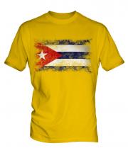 Cuba Distressed Flag Mens T-Shirt
