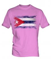 Cuba Distressed Flag Mens T-Shirt