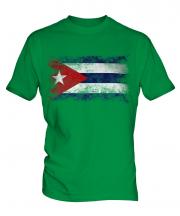 Cuba Distressed Flag Mens T-Shirt