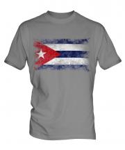 Cuba Distressed Flag Mens T-Shirt