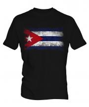 Cuba Distressed Flag Mens T-Shirt