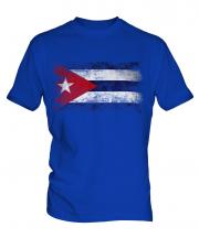 Cuba Distressed Flag Mens T-Shirt