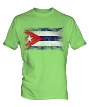 Cuba Distressed Flag Mens T-Shirt
