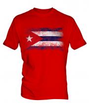 Cuba Distressed Flag Mens T-Shirt