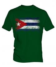 Cuba Distressed Flag Mens T-Shirt