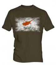 Cyprus Distressed Flag Mens T-Shirt