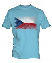 Czech Republic Distressed Flag Mens T-Shirt