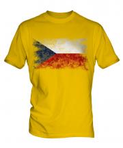 Czech Republic Distressed Flag Mens T-Shirt