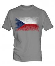 Czech Republic Distressed Flag Mens T-Shirt