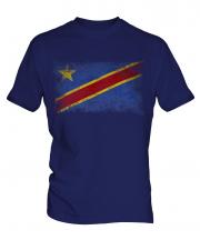 Democratic Rep. Of Congo Distressed Flag Mens T-Shirt