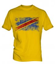 Democratic Rep. Of Congo Distressed Flag Mens T-Shirt